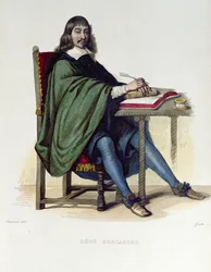Rene Descartes (1596-1650), illustration från 